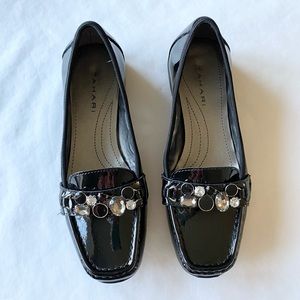 Tahari Emilia Patent Leather Embellished Loafers